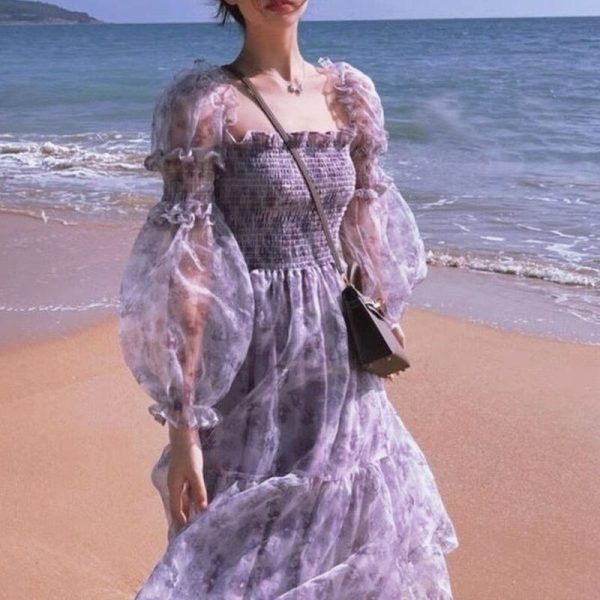 2021-Summer-Lace-Elegant-Midi-Dress-Women-Puff-Sleeve-Square-Collar-Boho-Beach-Floral-Dress-Female-1