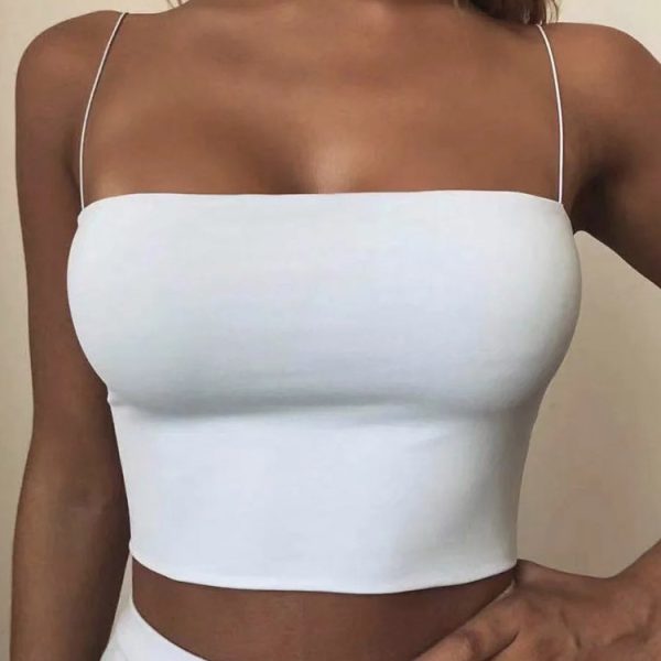 Women's Crop Top Sexy Elastic Cotton Sleeveless 2023 Spring Summer Outfits