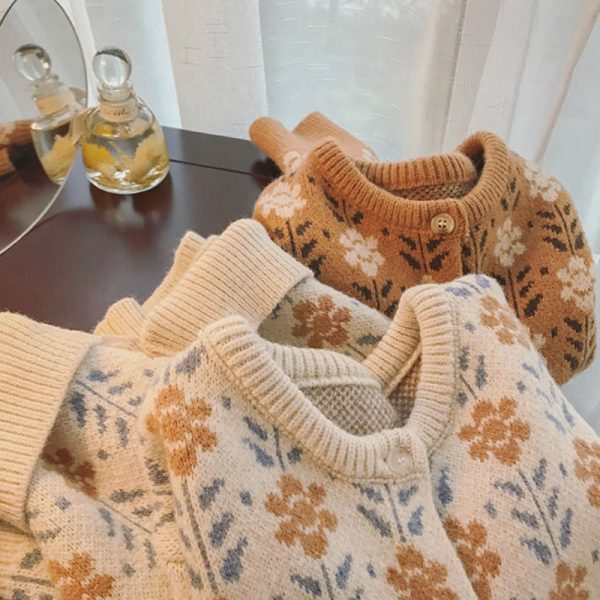 Women Autumn Cardigan Sweet Knitted Sweater Cozy Preppy Cute Holiday Loose Knitwear Coat