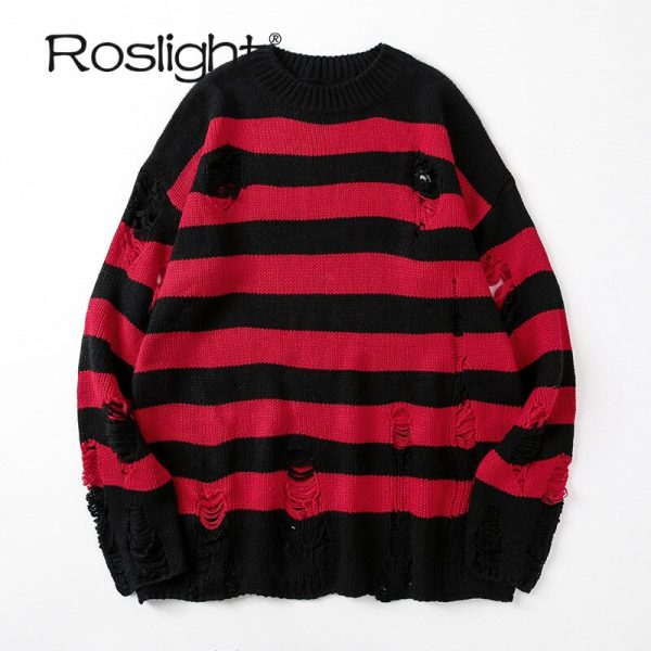 Black-Striped-Sweater-Ripped-Sweater-Men-Pullover-Hollow-Out-Hole-Knit-Jumpers-Punk-Unisex-Loose-Oversized-1