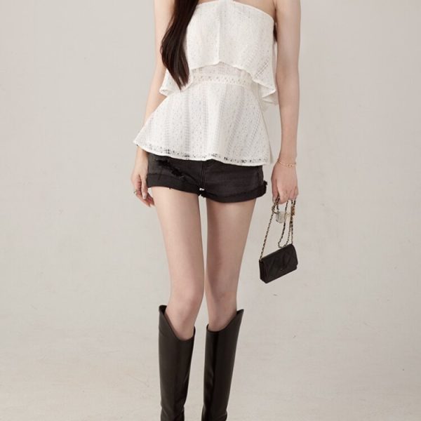 Elegant-Sleeveless-Blouse-Women-Sexy-Lace-Slim-Corset-Vest-Office-Lady-Casual-Korea-Clothing-White-Shirt-1