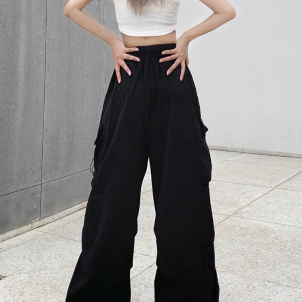 HOUZHOU-Harajuku-Parachute-Pants-Y2K-Streetwear-Wide-Leg-Baggy-Cargo-Trousers-Female-Hippie-Korean-Edgy-Style-1