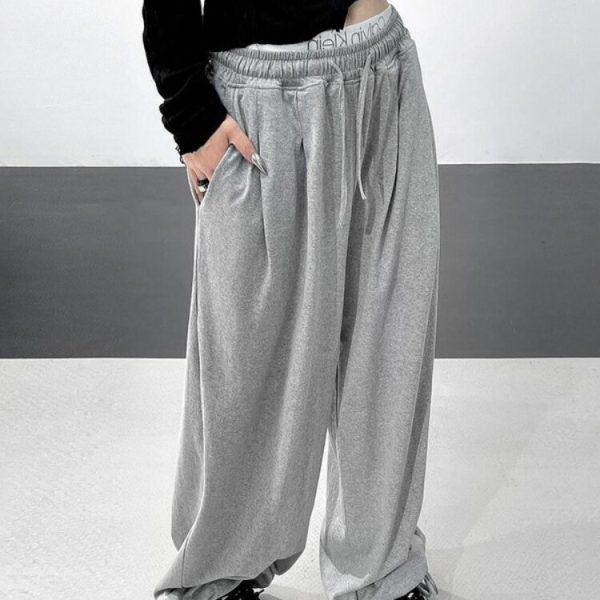 HOUZHOU-Oversize-Gray-Joggers-Sweatpants-Women-Korean-Fashion-Black-Jogging-Capri-Sports-Pants-Loose-Wide-Leg-1