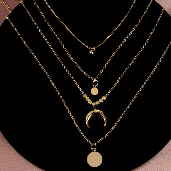 LATS-Gold-color-Choker-Necklace-for-women-Multilayer-Long-moon-Tassel-Pendant-Chain-Necklaces-Pendants-chokers-1