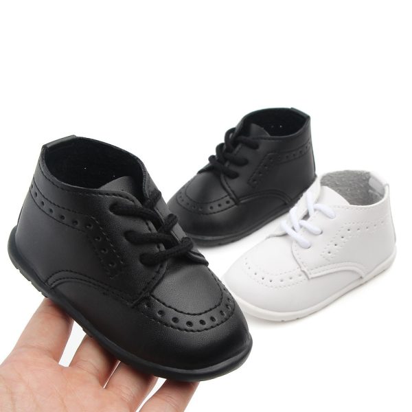 New Baby Shoes Retro Leather Boy Girl Shoes Toddler Rubber Sole Anti-slip First Walkers Newborn Infant Moccasins Baby Crib Shoes