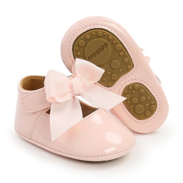 Newborn-Baby-Shoes-Baby-Boy-Girl-Shoes-Girl-Classic-Bowknot-Rubber-Sole-Anti-slip-PU-Dress-1