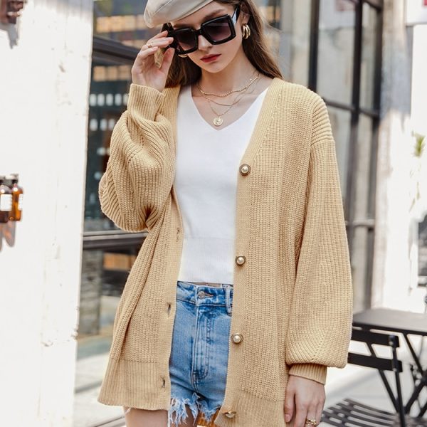 Women Casual Long Knitted Cardigan 2023 Spring Fashion Outfits