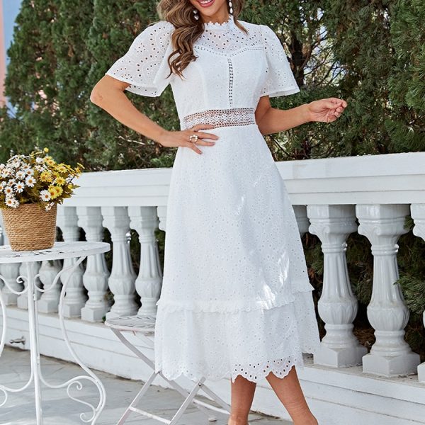 Women White Lace Dresses Women Summer 2023 Summer Fashion Outfits Trends