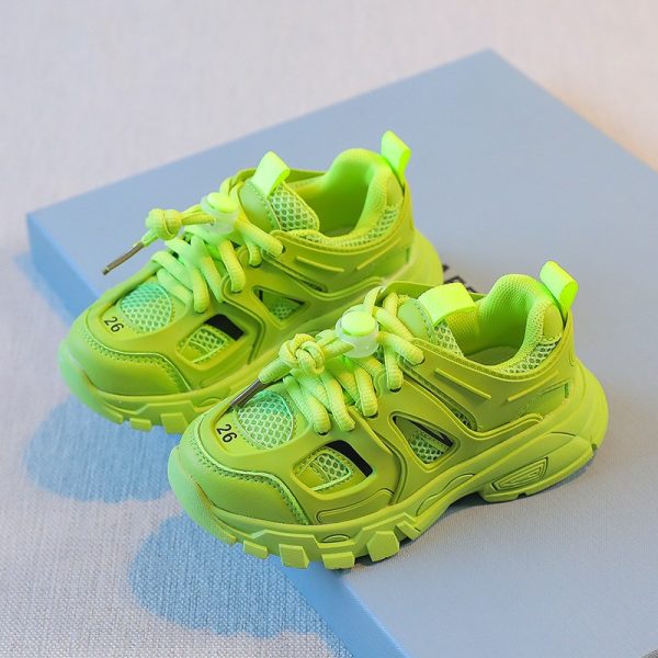 Spring Children New Sports Shoes Boys Girls Fashion Clunky Sneakers Baby Cute Candy Color Casual Shoes Kids Running Shoes