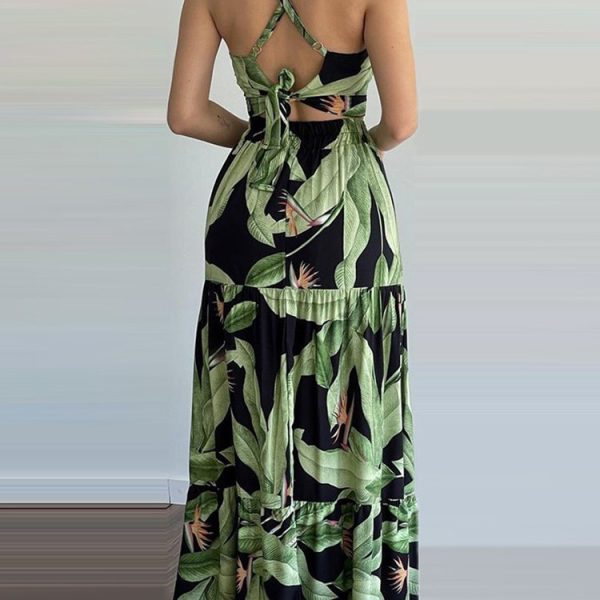 Tropical-Print-Halter-Sleeveless-Top-Skirt-Set-Women-Summer-Two-Piece-Set-1