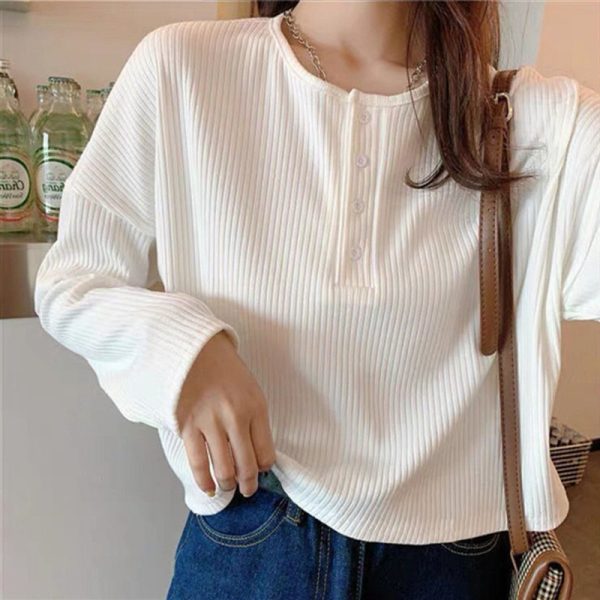 Women's Long Short Sleeve Slim Knitted Loose Pullover 2023 Spring Outfits