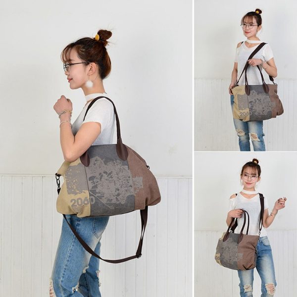 New Arrival Time-limited Canvas Women Bag Handbag Brands Hobo Shoulder Large Capacity For Graffiti Big Messenger Bags