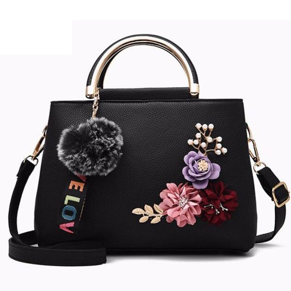 Vanessas flowers shell Women's tote Leather Clutch Bag