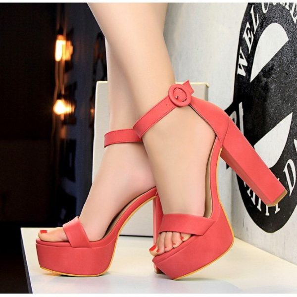 Women's Elegant High Heels Sandals with 13cm Super High Heel and Waterproof Platform Toe - Banquet Shoes by Vanessas