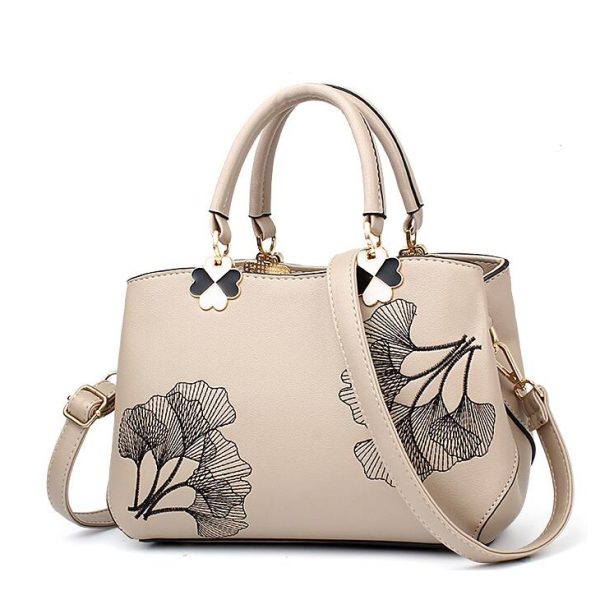 Women Leather Handbags Women Shoulder Bag Women Embroidery Flower Tote Bag Female Ladies Hand bag