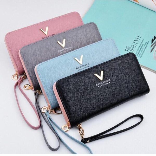 New Luxury Ladies Purses Female Brand Wallets Women Long Zipper Purse Woman Wallet Leather Card Holder