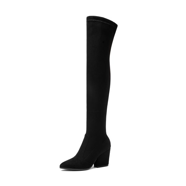 Vanessas Women Over The Knee High Boots Wedges Heels Winter Shoes