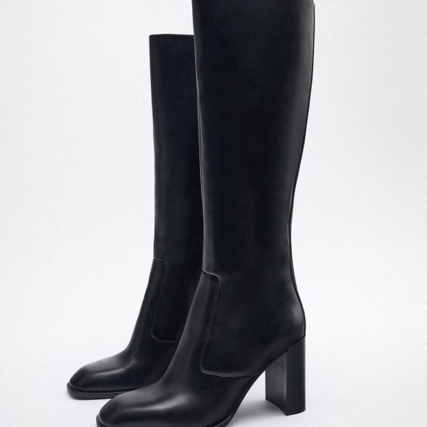 Vanessas 2023 Women Knee High Boots Genuine Leather High Heels