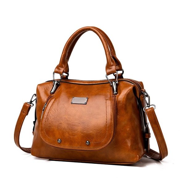 Retro Women Handbag Designer Women Bag High Quality Oil Wax Leather Ladies Crossbody Bag