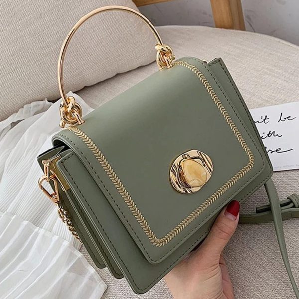 Solid Color Leather Mini Crossbody Bags For Women 2022 Summer Simple Shoulder Bag