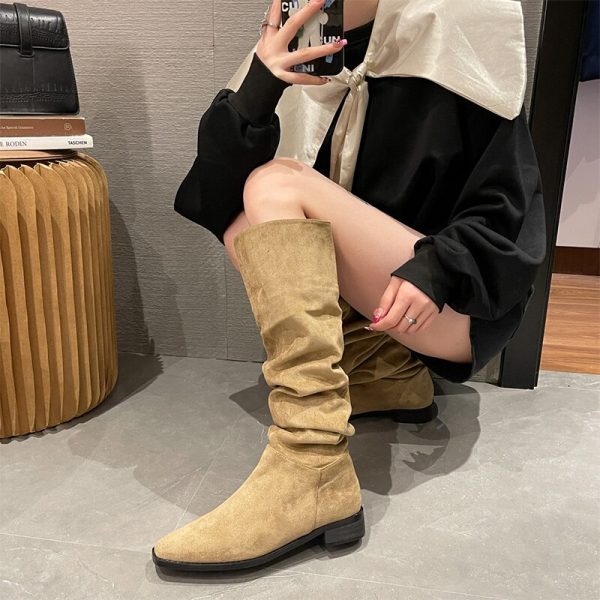 Women-s-Knee-High-Boots-Square-Toe-Flock-Solid-High-Boot-Flat-Platform-Slip-On-No-1.jpg