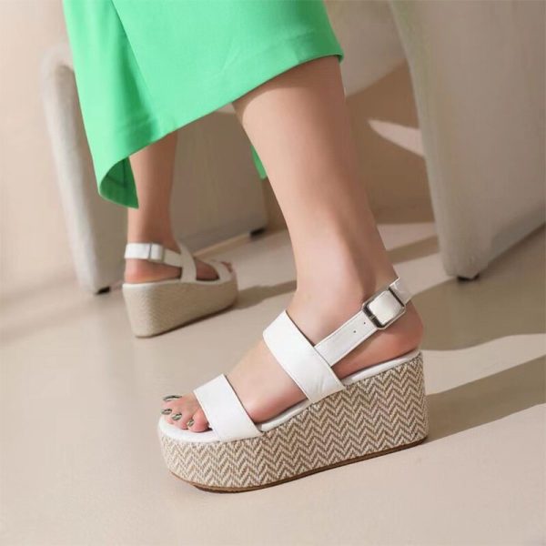 Women's Sandals Platform Wedges Ladies Shoes Summer Causal Buckle Strap Gladiator Thick Bottom Female Sandals