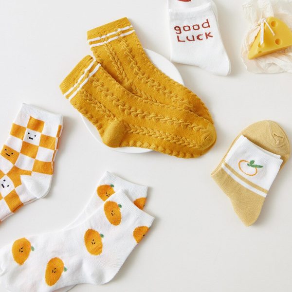 2021-Fashion-Style-Spring-And-Autumn-New-Socks-Women-Yellow-Twisted-Tube-Socks-Orange-Checker-Board-1.jpg