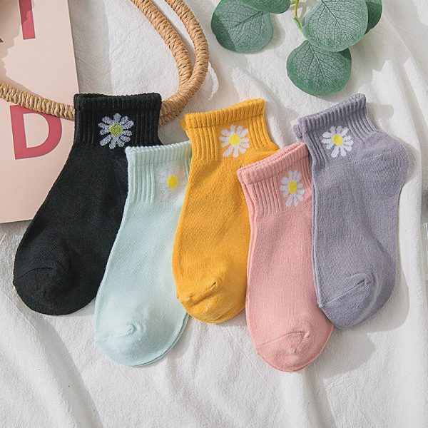 Vanessa's 5 Pairs Ankle Girls Cotton Heart Socks, Novelty Women's Fashion Socks