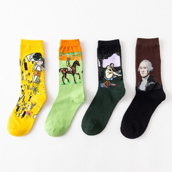 Vanessa's Retro Personality Art Van Gogh Women/Men Socks