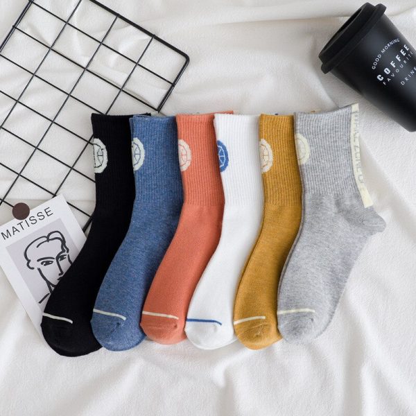 Women Letter Vintage Patterned Harajuku Cool Socks