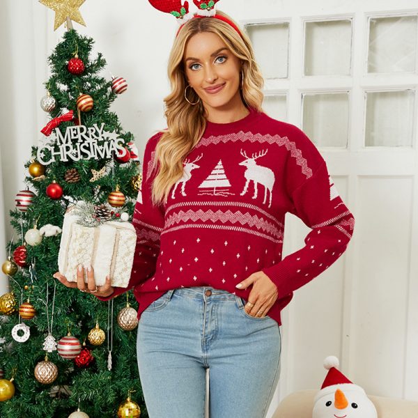 Christmas Deer Jacquard Sweater