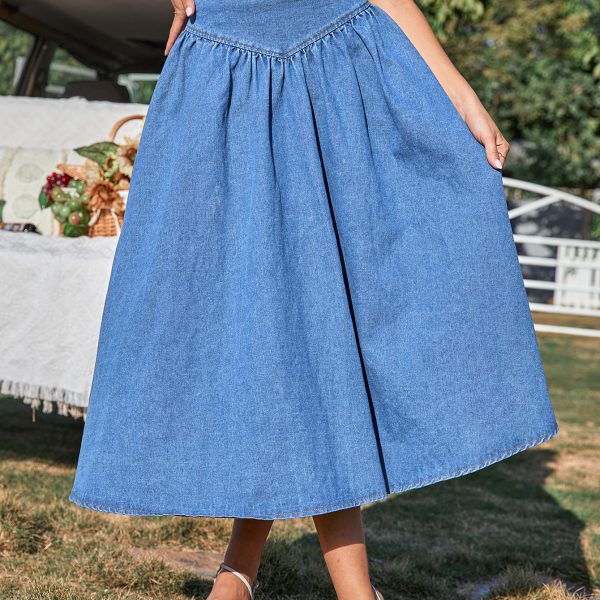 Trendy Grace A-line Denim Skirt