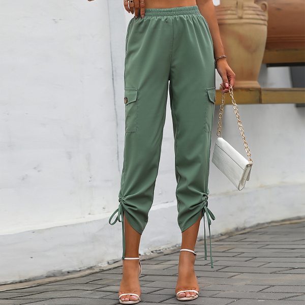 Spring Summer High Waist Trousers