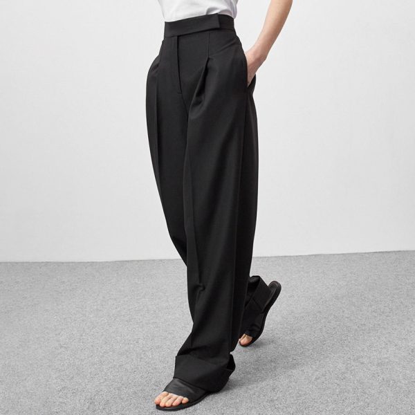 Black High Waist Wide Leg Pants