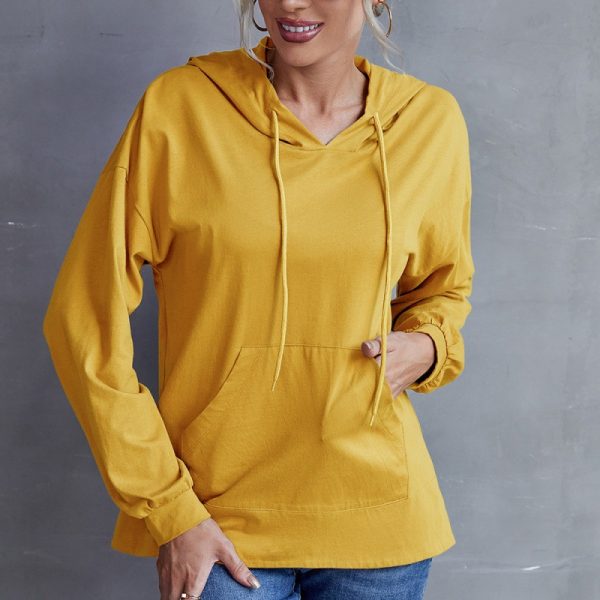 Cotton Loose Plus Size Hoodie with Pocket