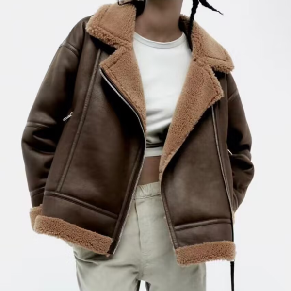 Women's Faux Shearling Double-Sided Jacket