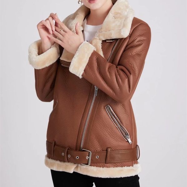 Women's Loose Faux Shearling Long-Sleeved Jacket