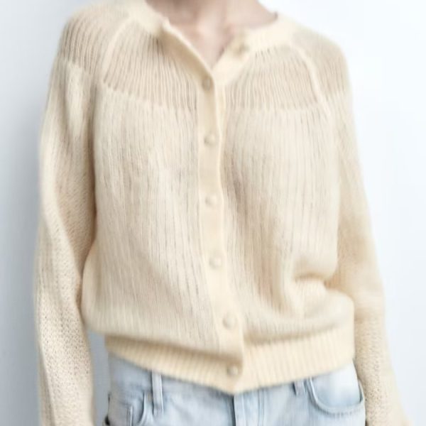 Round Neck Cashmere Sweater Coat