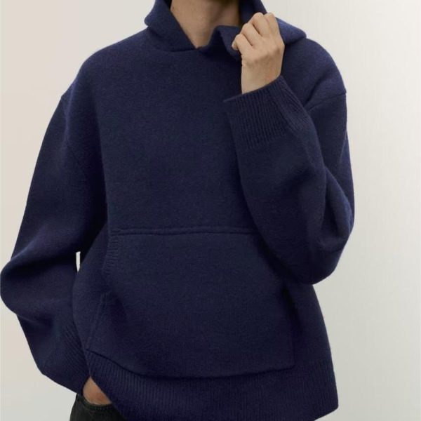 Cozy Cashmere Hoodie - Autumn/Winter Knit Pullover