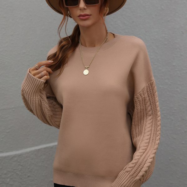 Solid Color Long Sleeve Knitwear