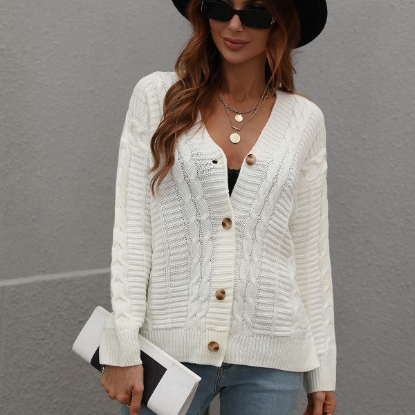 Button Loose Knitted Cardigan