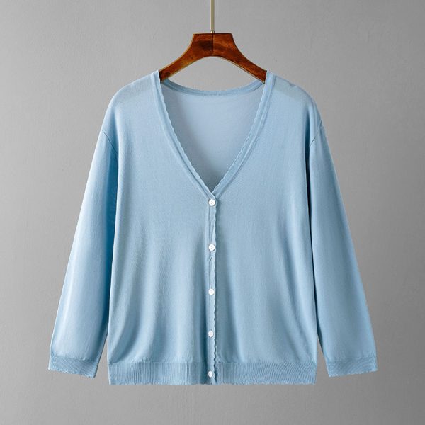 Ice Silk Cardigan Shawl Waistcoat