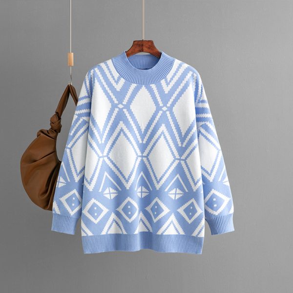 ometric Abstract Knit Sweater