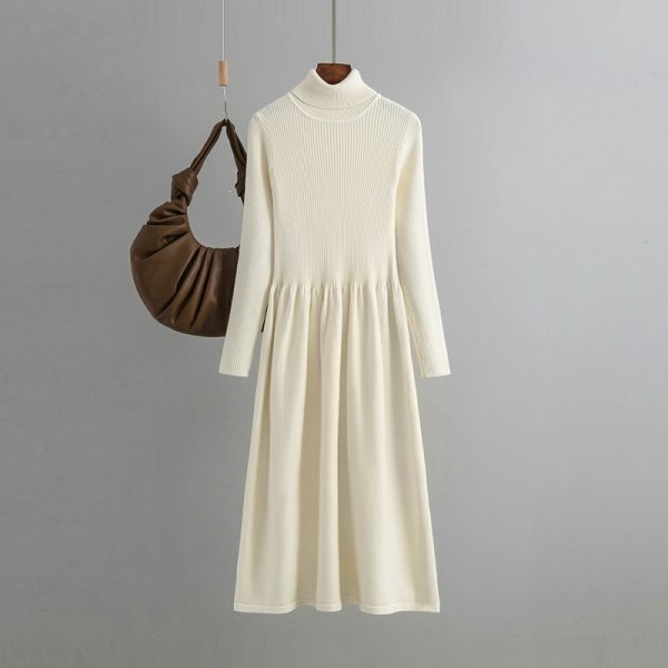 High Neck Slim Fit Knit Dress