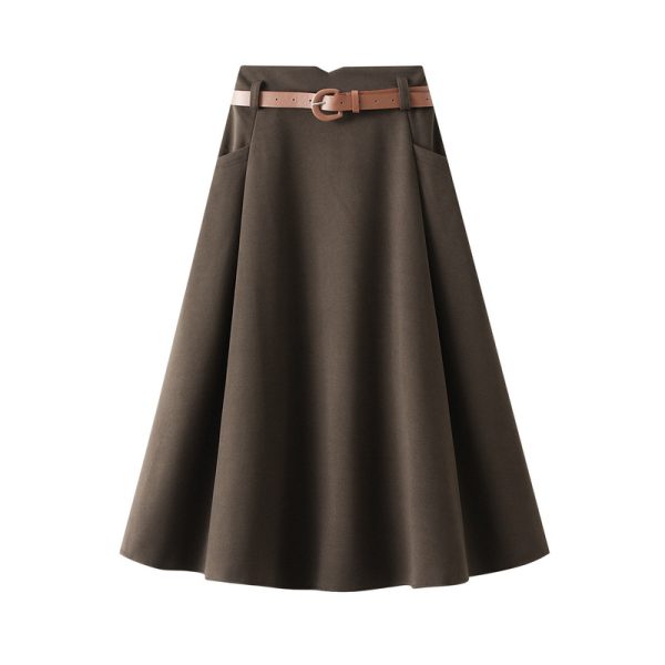 Popular Woolen A-line Skirt