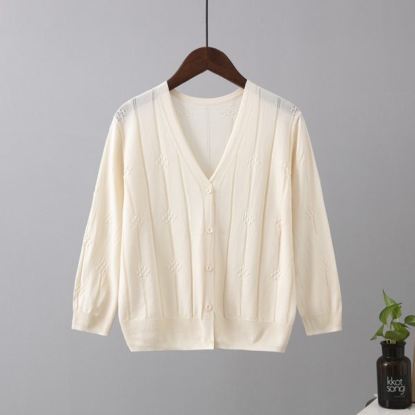 Ice Silk Knit Cardigan Coat