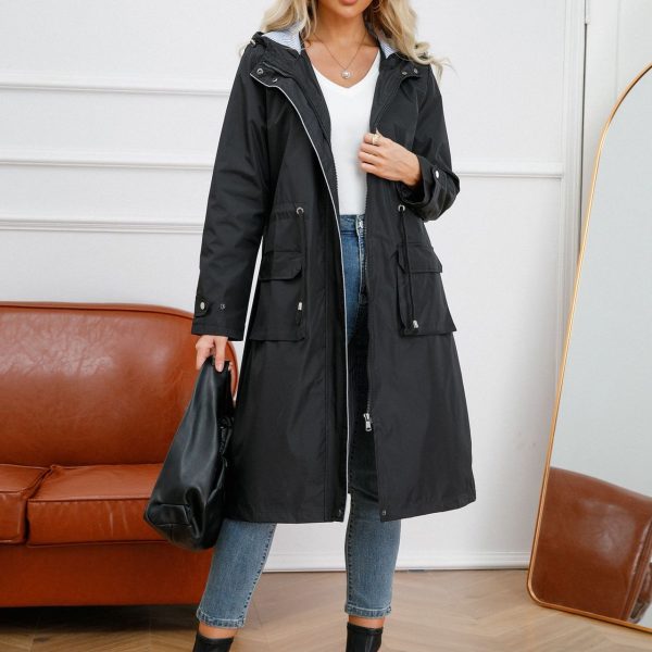 Waterproof Hooded Trench Coat