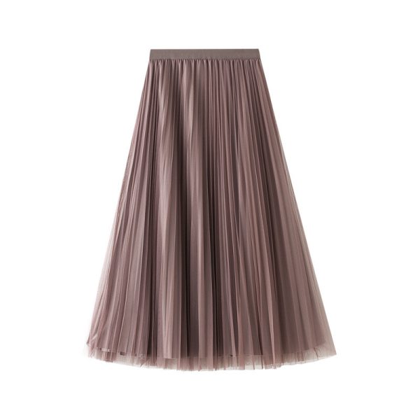 Reversible Gold Velvet Mesh Skirt