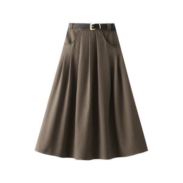 Preppy Pleated Half-Length Skirt