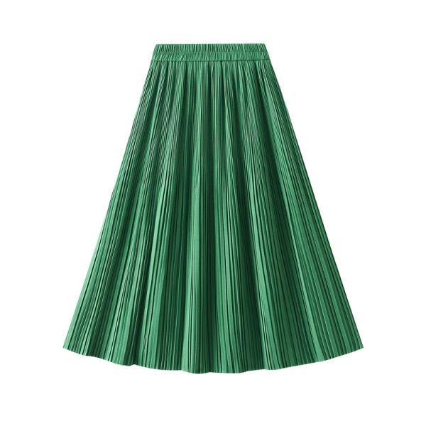 Summer High Waist Pink Pleated Skirt